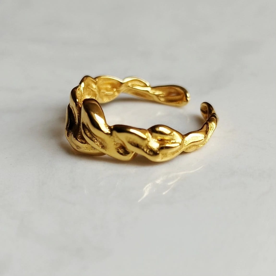 Flow Gold Ring Big Lumi Cosi