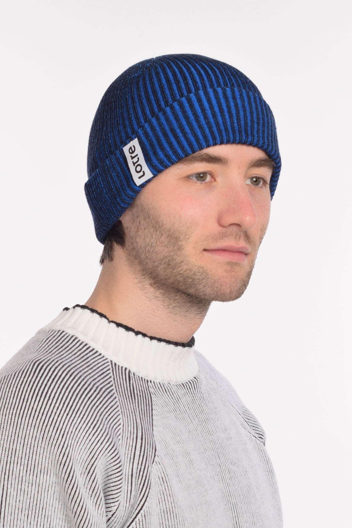 Fritzi Beanie - Electric & Dark Blue, Lotre Studio