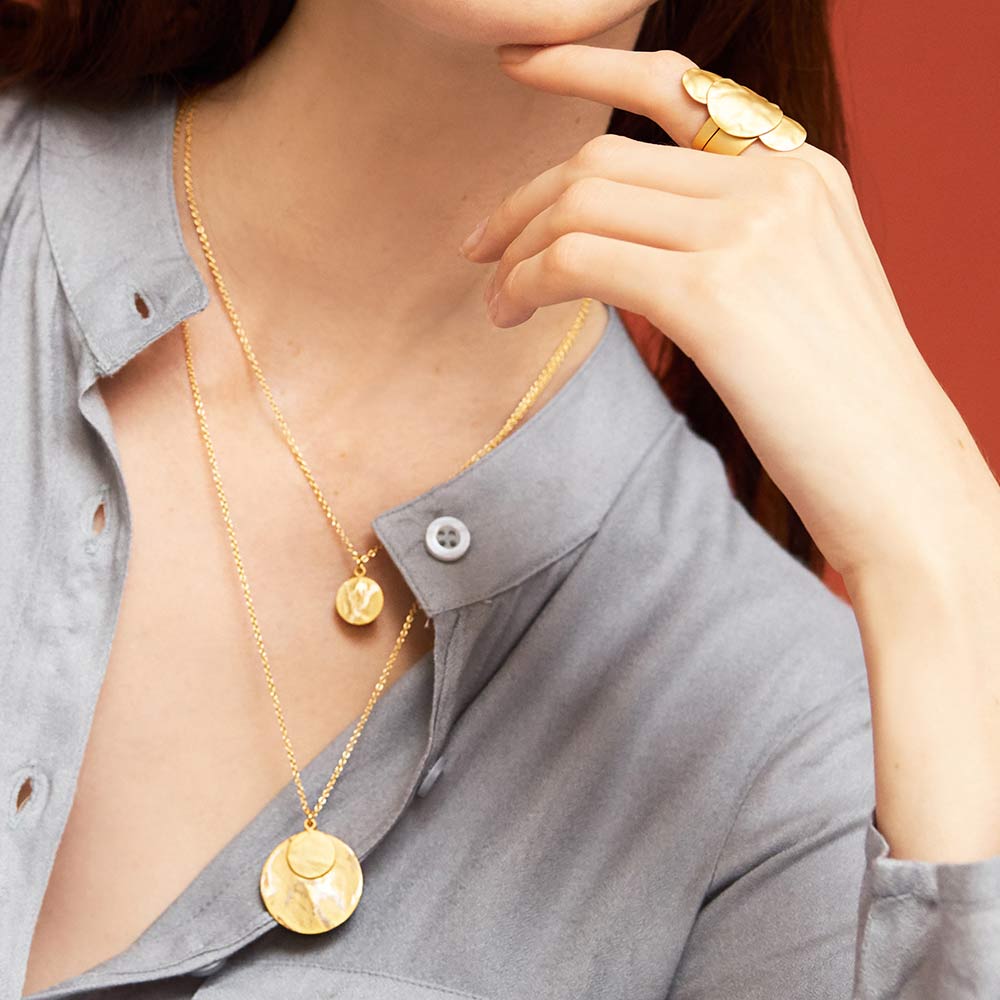 Pura Recycled Kette 02 lang, in Matt-/Glanzoptik