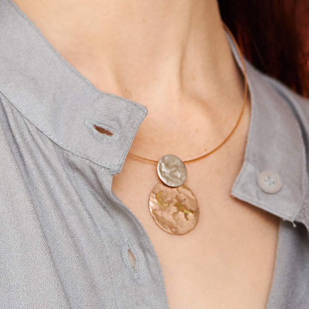 Pura Recycled Kette 03 mit Anhänger in Matt-/Glanzoptik