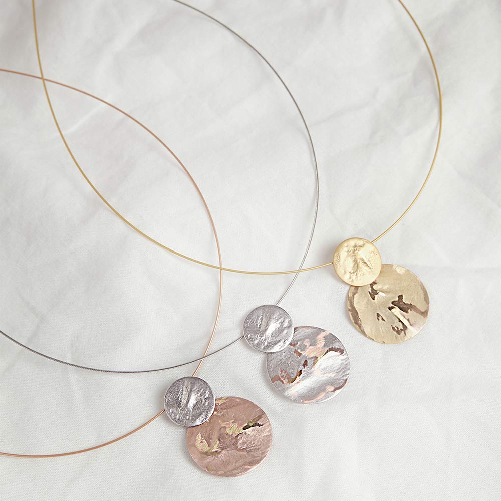 Pura Recycled Kette 03 mit Anhänger in Matt-/Glanzoptik