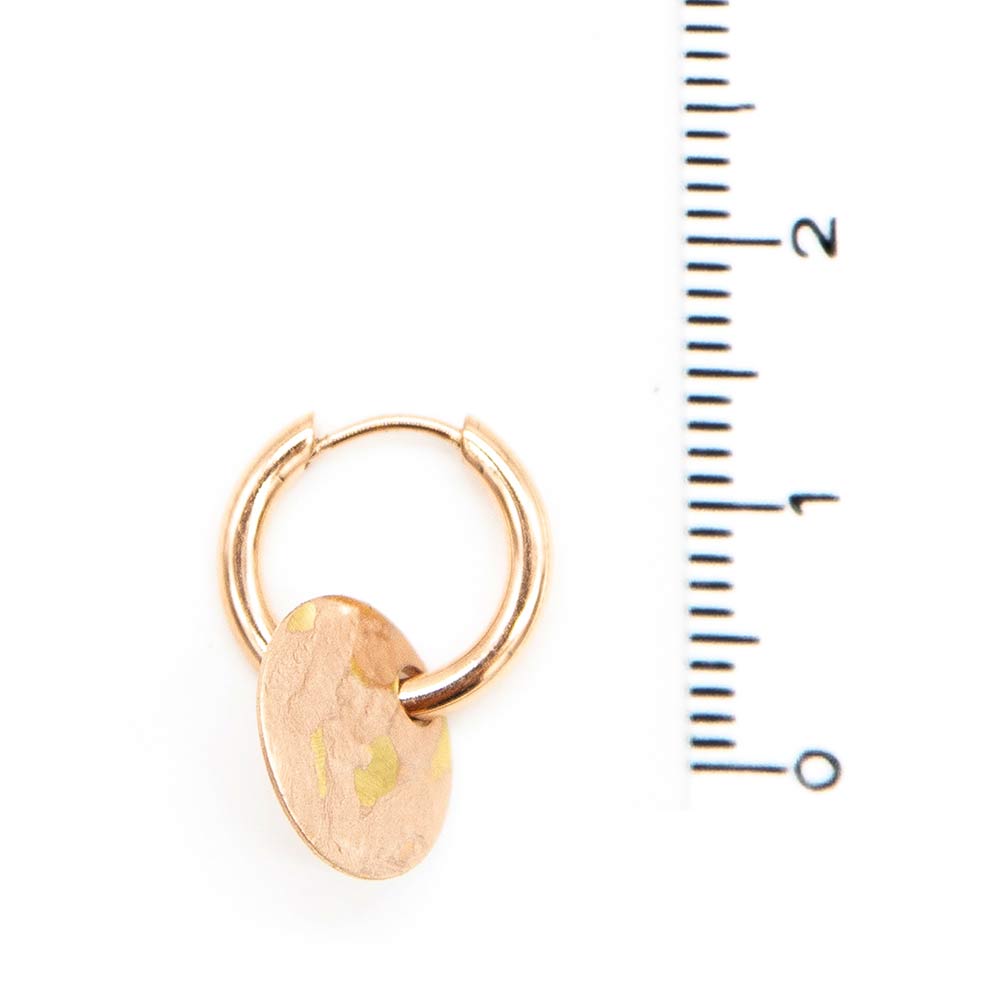 Pura Recycled Ohrring 01 Hoops mit Plättchen-Anhänger