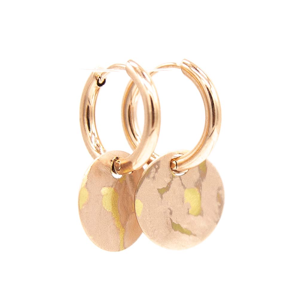 Pura Recycled Ohrring 01 Hoops mit Plättchen-Anhänger