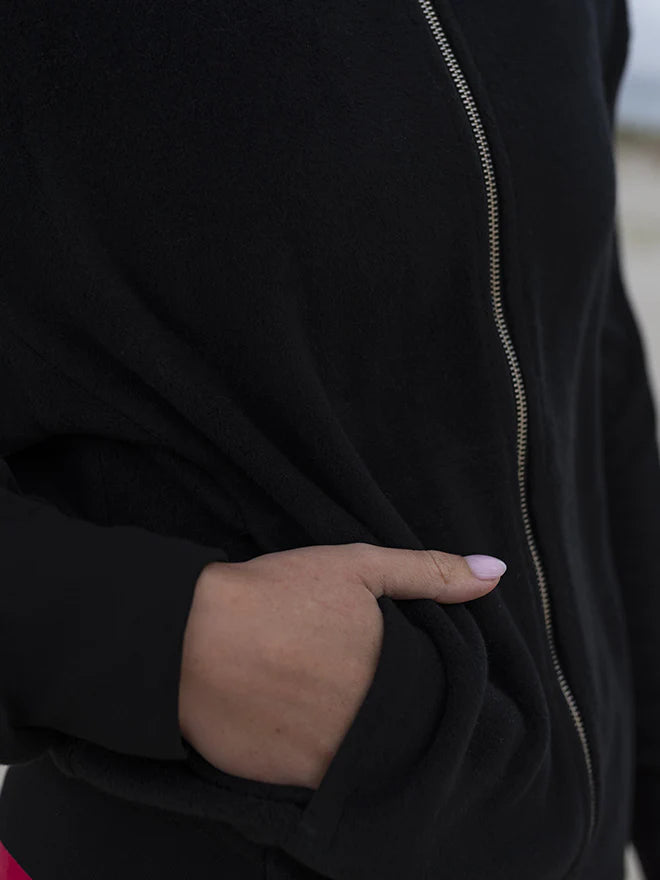 LIV Fleece-Jacke Schwarz sweersocean