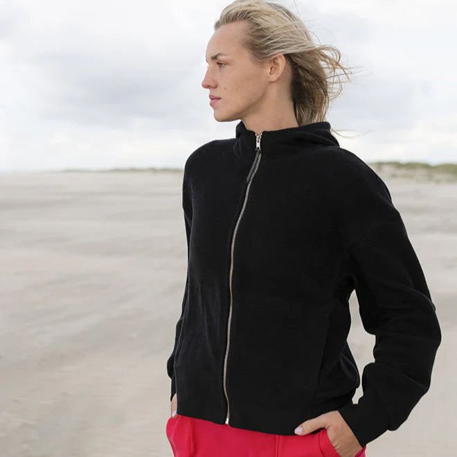 LIV Fleece-Jacke Schwarz sweersocean