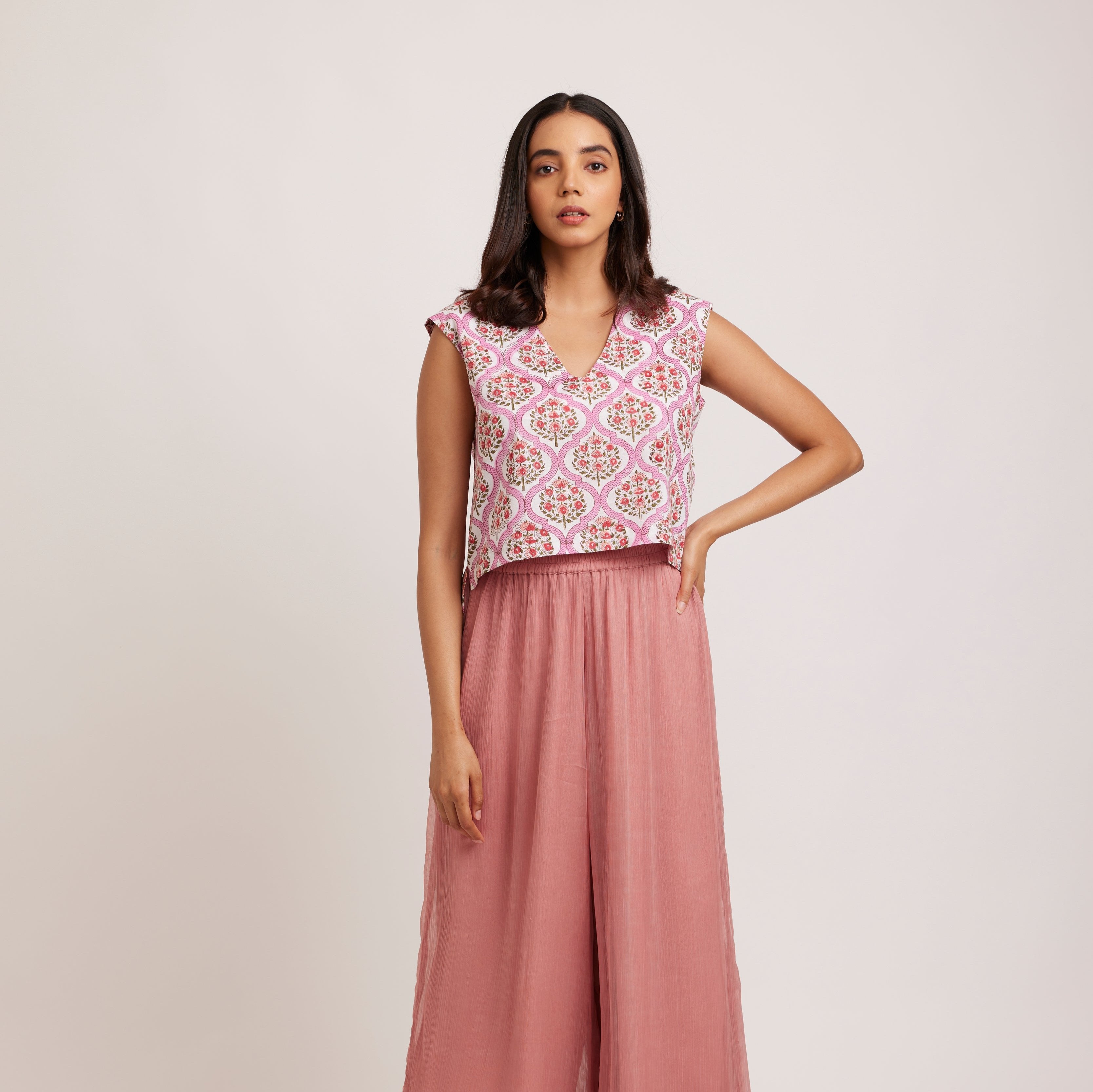 GOLBAHAR V-Neck Top Iimaima