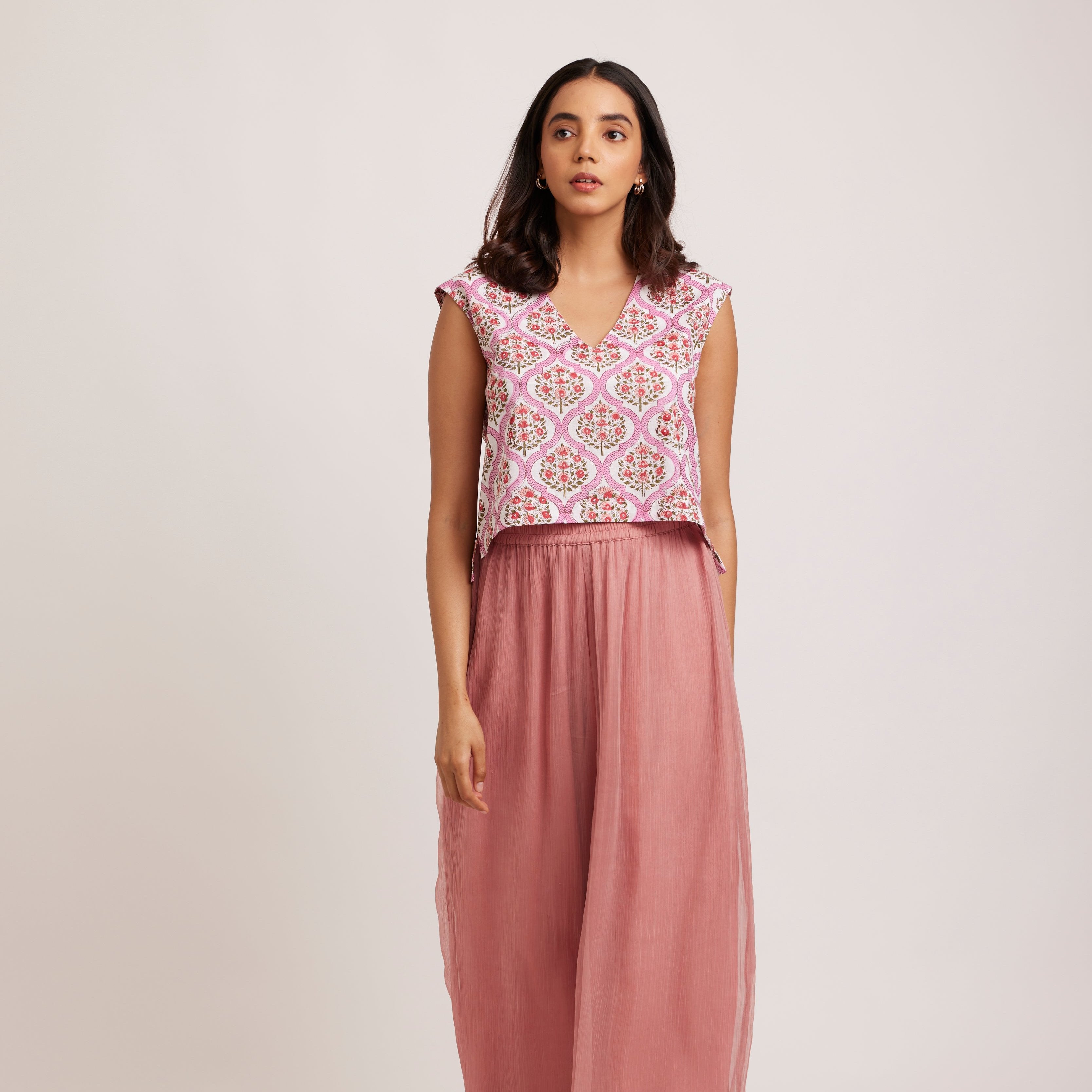 GOLBAHAR V-Neck Top Iimaima