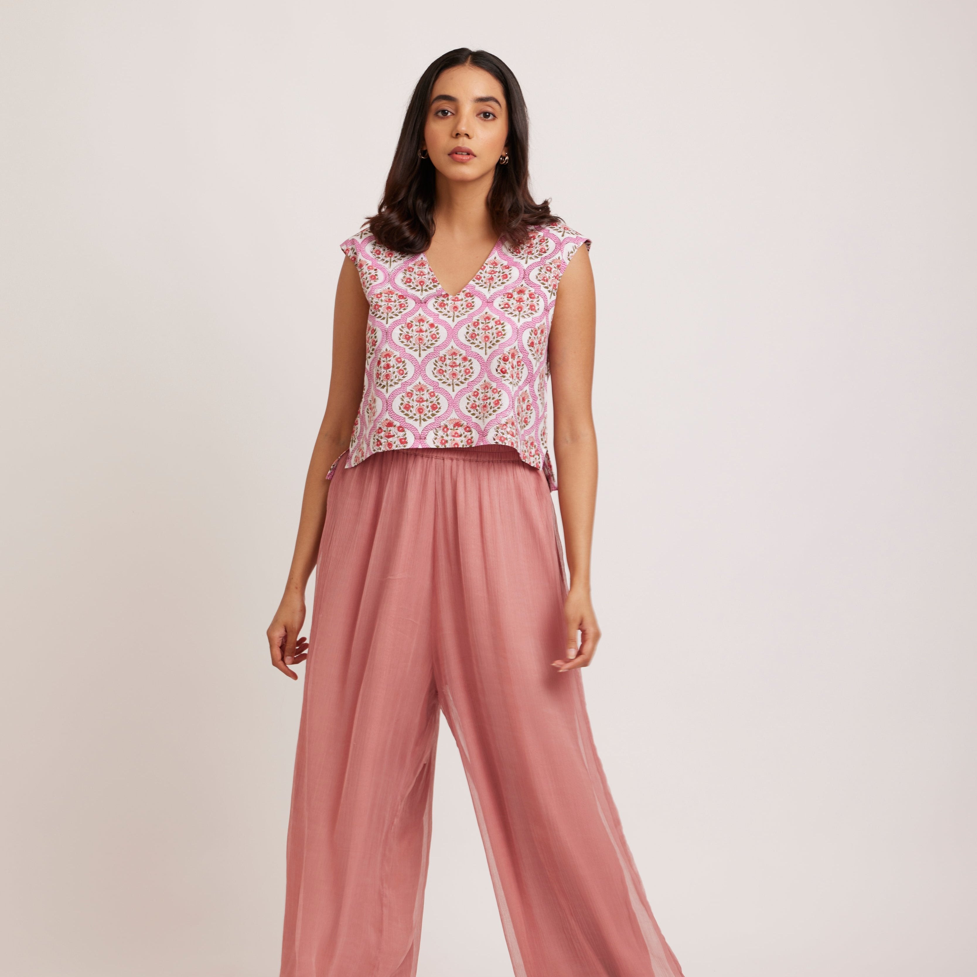 GOLBAHAR V-Neck Top Iimaima