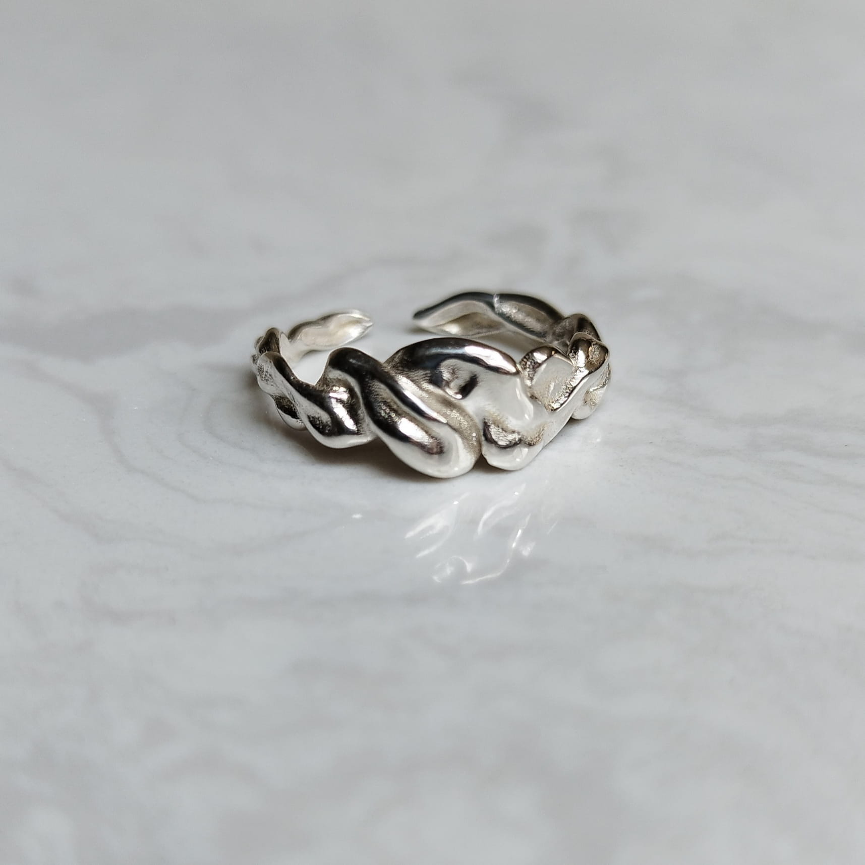 Flow Silver Ring Big Lumi Cosi