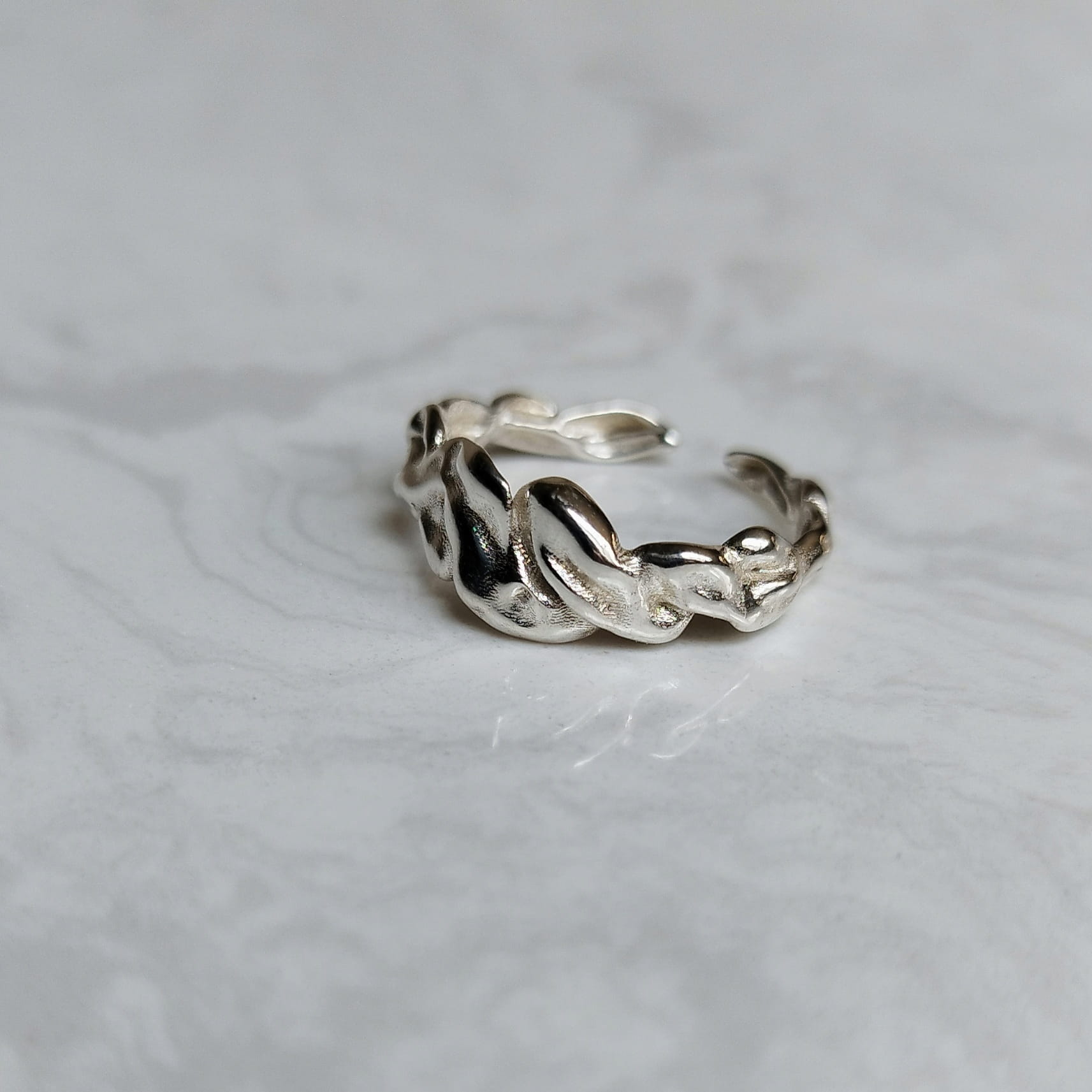 Flow Silver Ring Big Lumi Cosi