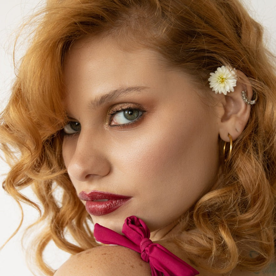 Ohrringe LEA, dünne Creolen, 24 mm