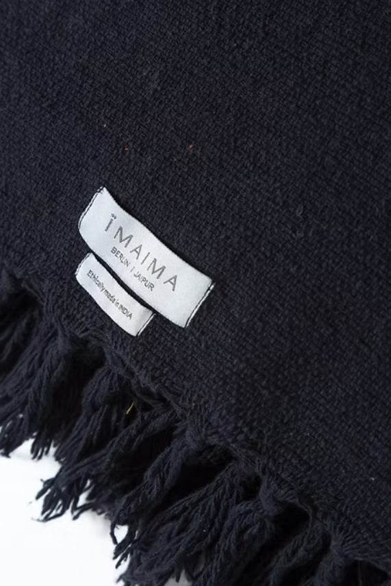 KAMRA Handgewebter Baumwollschal Iimaima