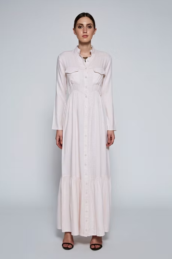 AISHA Maxi-Kleid mit Stehkragen Iimaima