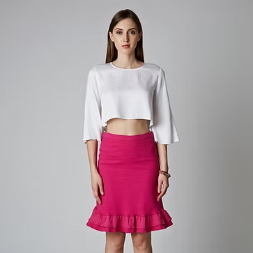 LEYAN Cropped Bluse Iimaima