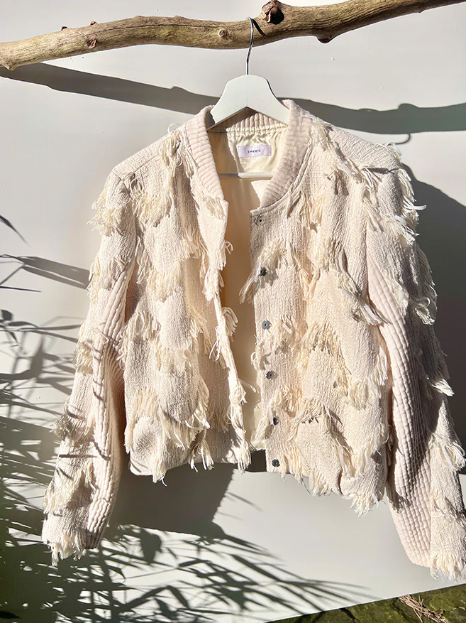 Zero Waste Blouson Wave écru sweersocean