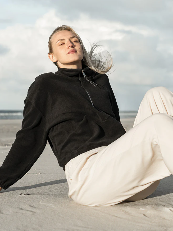 FRIDA Fleece Half Zip-Pulli sweersocean