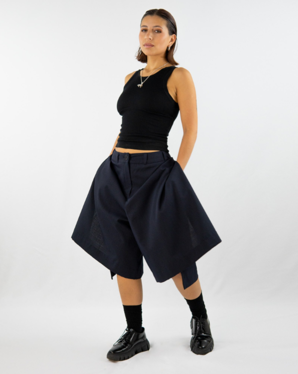 HAKAMA MIDNIGHT Avantgardistischer Hosenrock Keijn