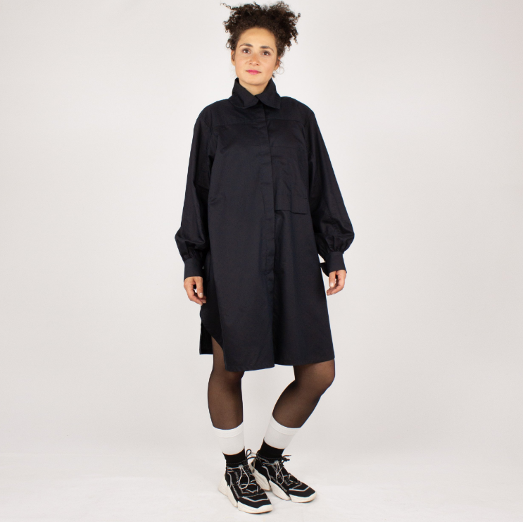 NOBUO Dark Minimalistische Hemdbluse Keijn