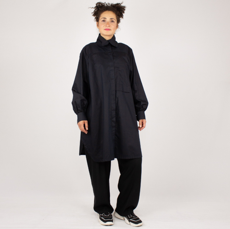 NOBUO Dark Minimalistische Hemdbluse Keijn