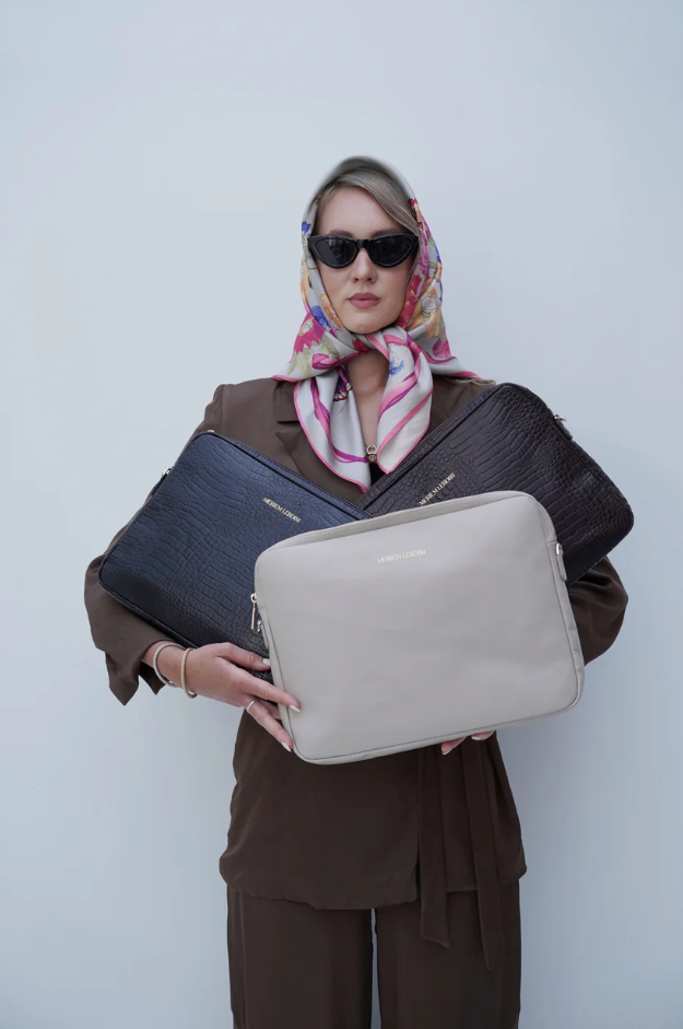 Laptoptasche Beige Meriem Lebdiri