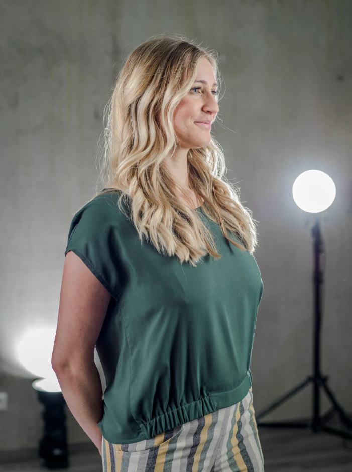 Viskosebluse aus 100 % recycelter Viskose ever&anon