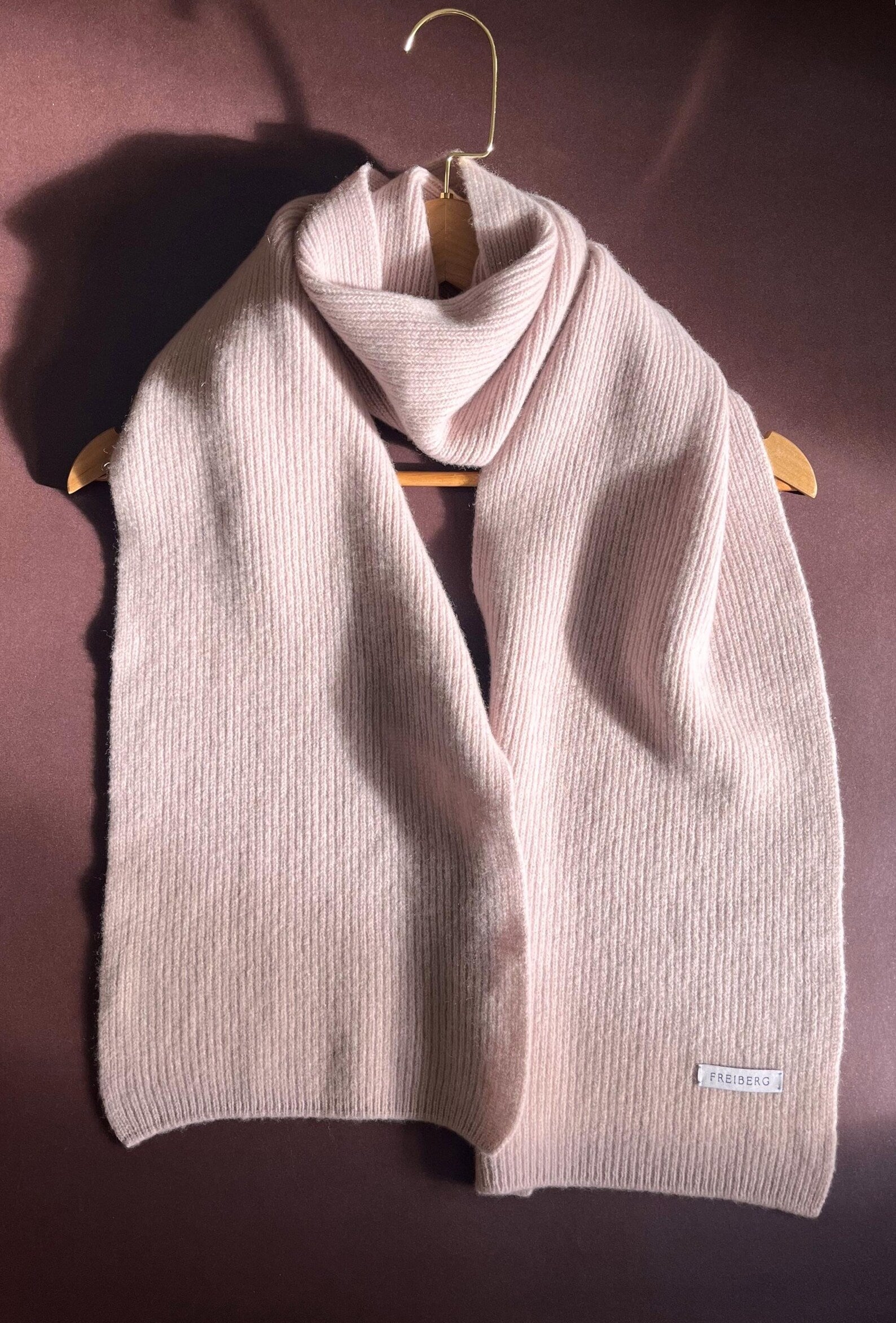 Merino Kaschmir Wollschal in Powder, Freiberg Knitwear