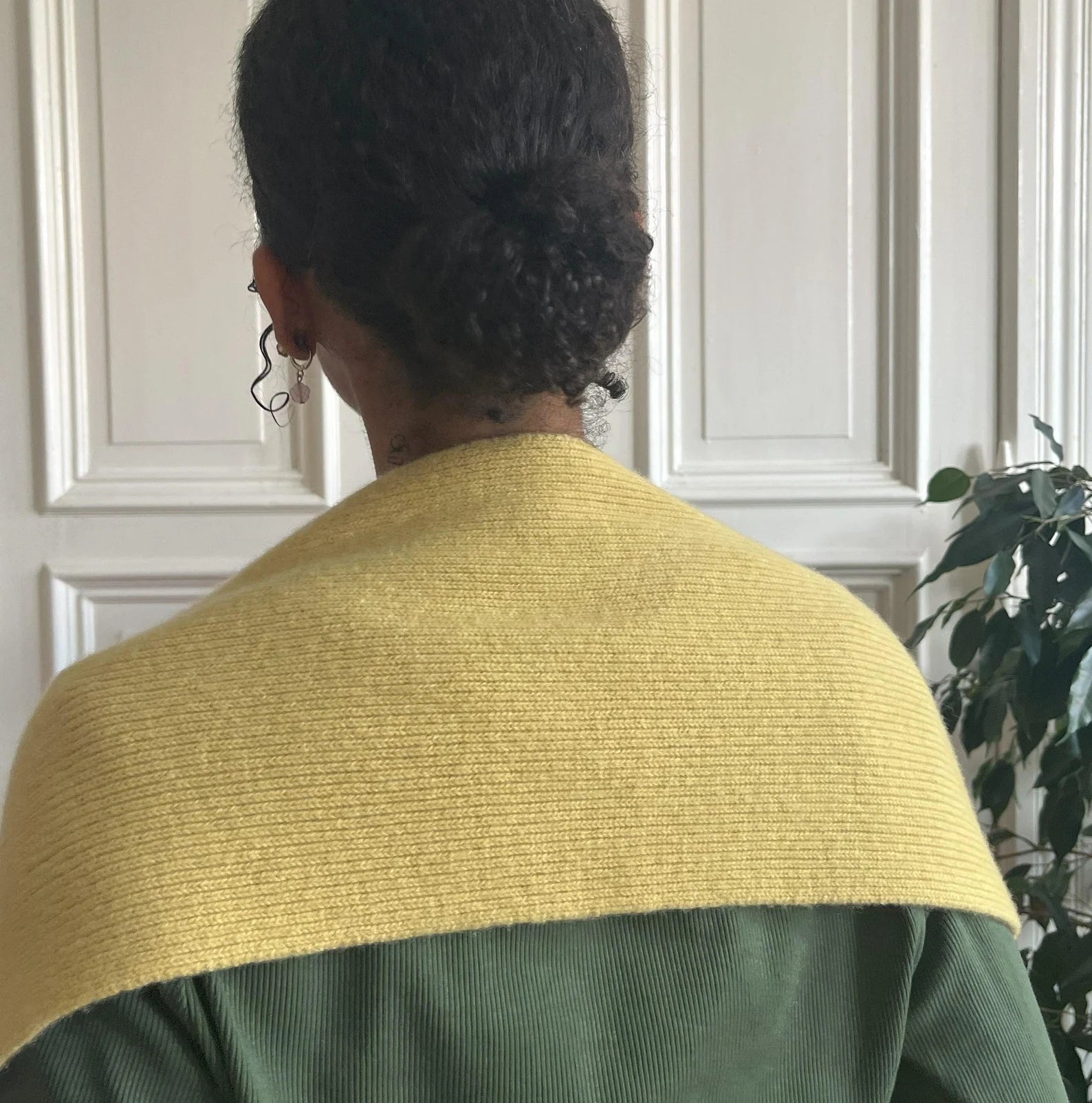 Merino Kaschmir Wollschal in Senfgelb, Freiberg Knitwear