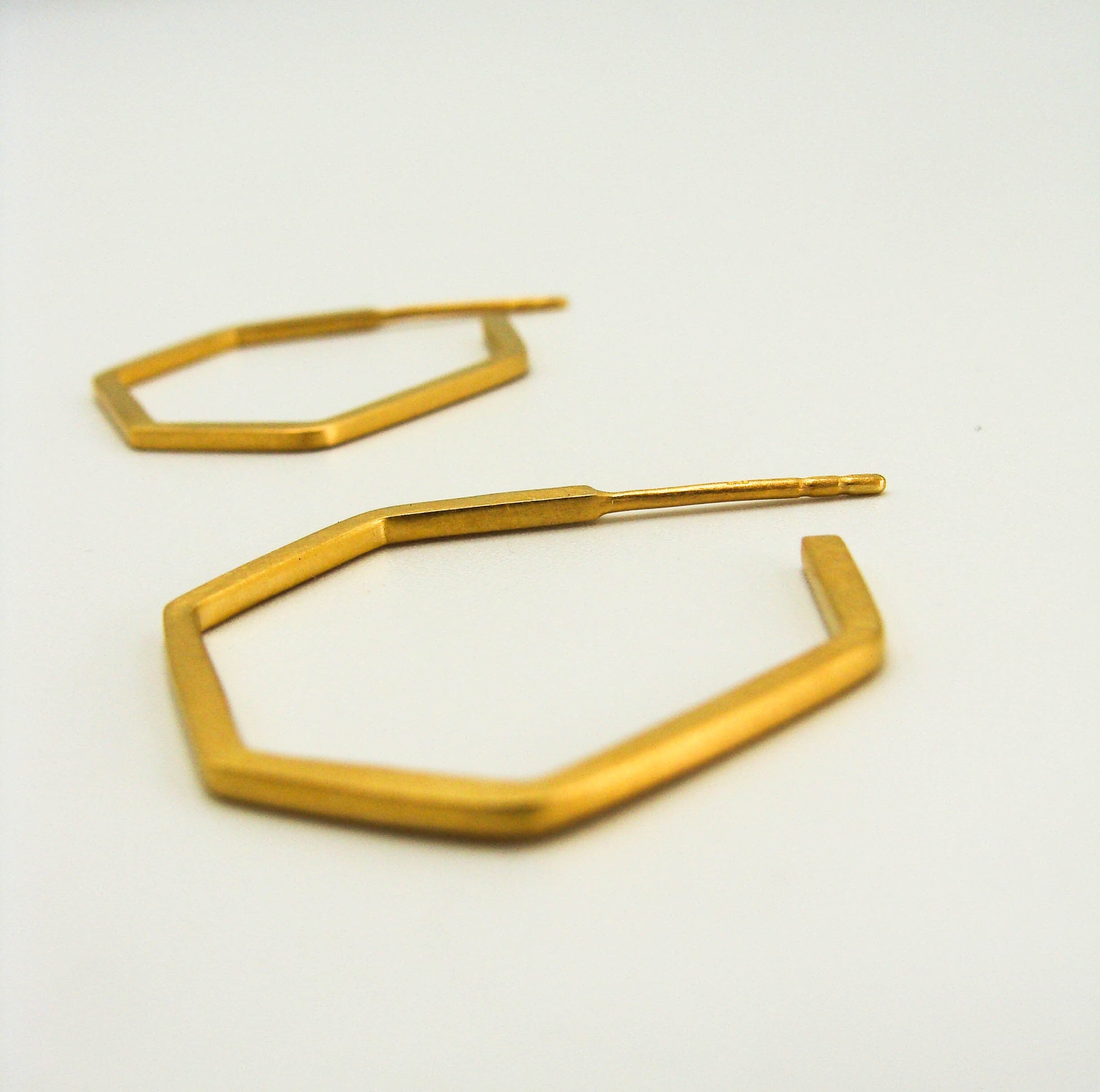 Corners Creolen Vierkant klein Gold Kristin Elm