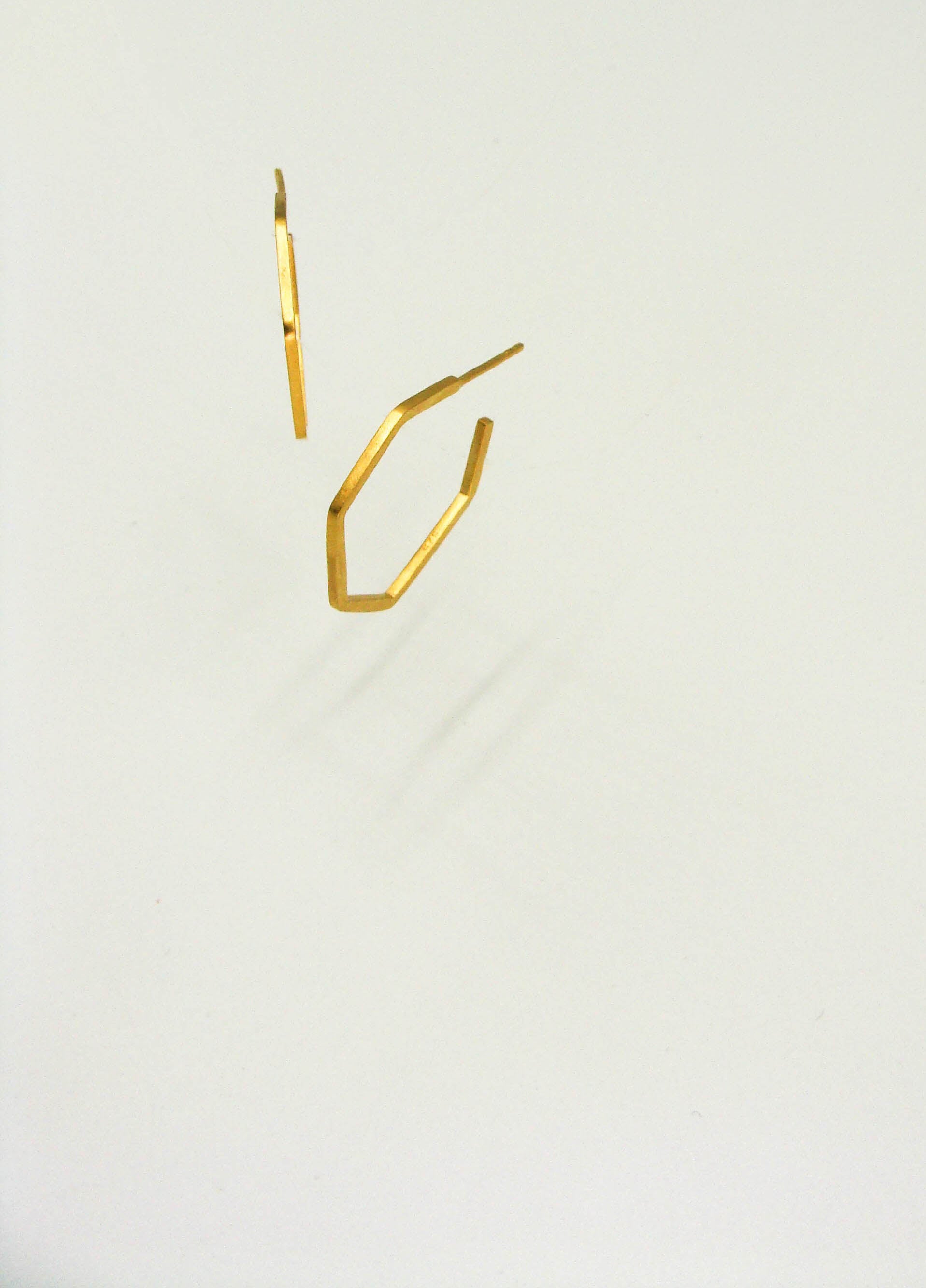 Corners Creolen Vierkant klein Gold Kristin Elm