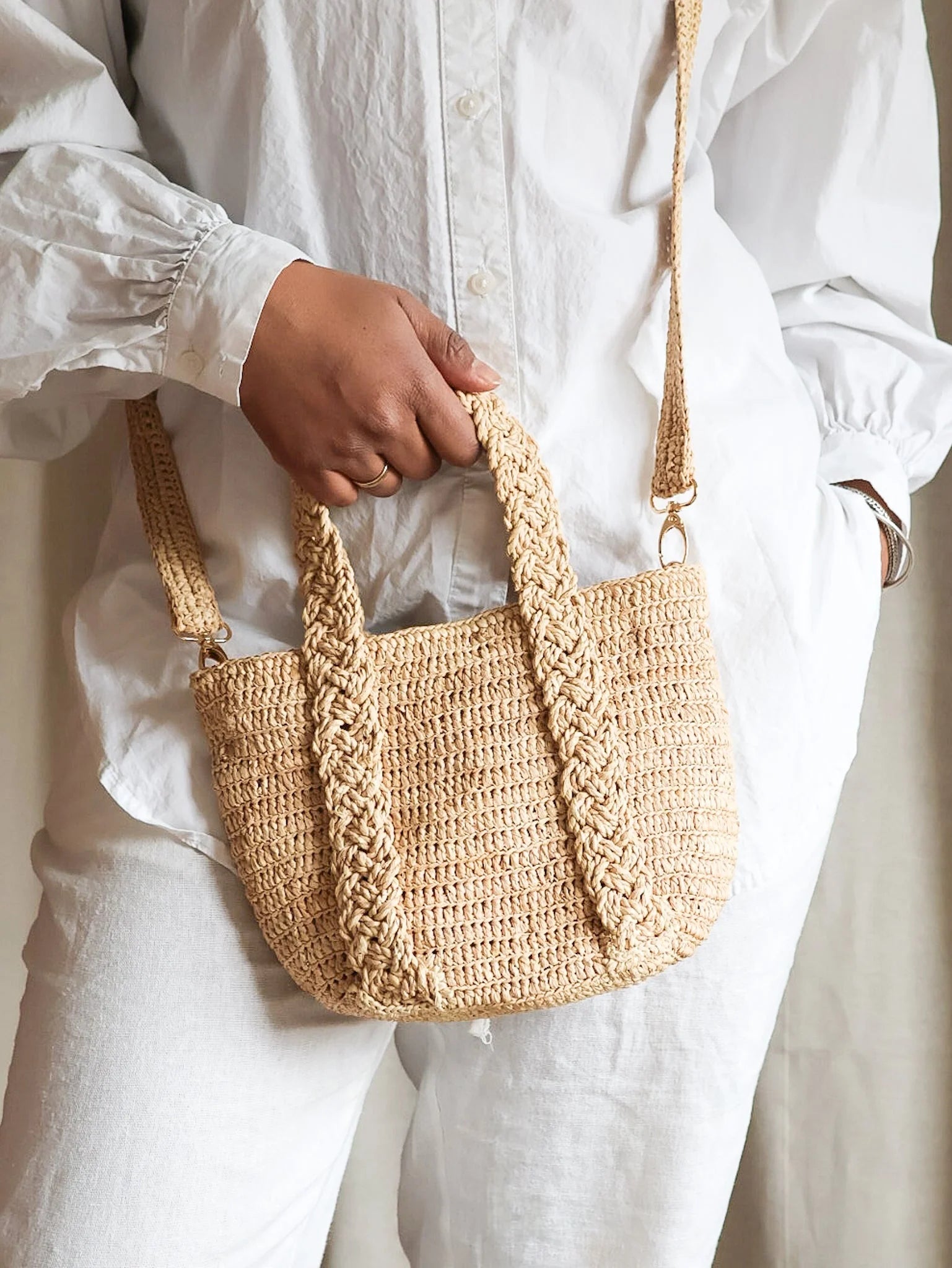 Umhängetasche TALY Raffia Ikiala