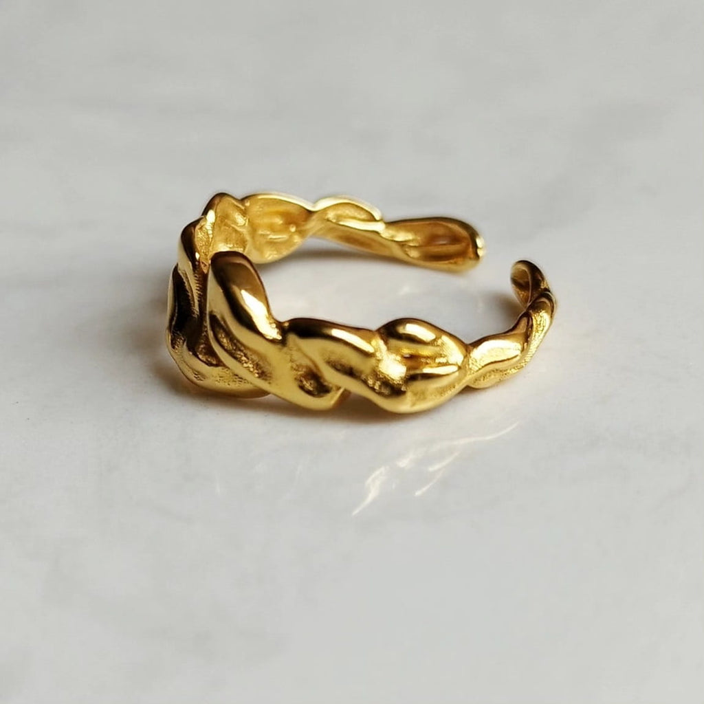 Flow Gold Ring Big Lumi Cosi
