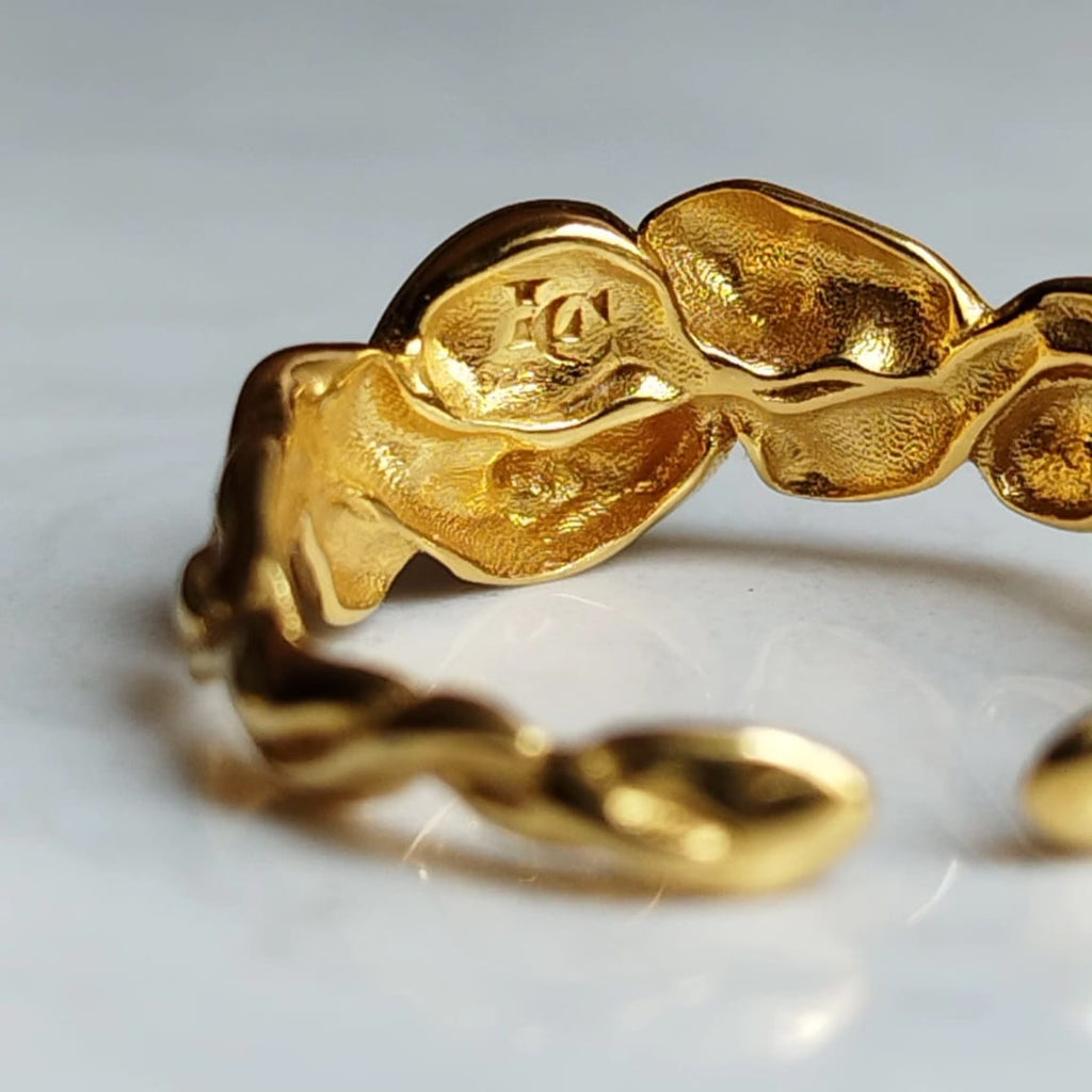 Flow Gold Ring Big Lumi Cosi