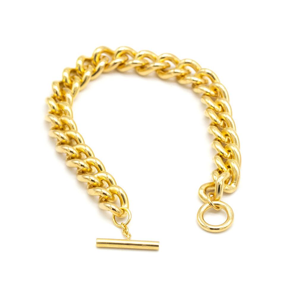 Chunky Panzerarmband goldplattiert von almost.eight