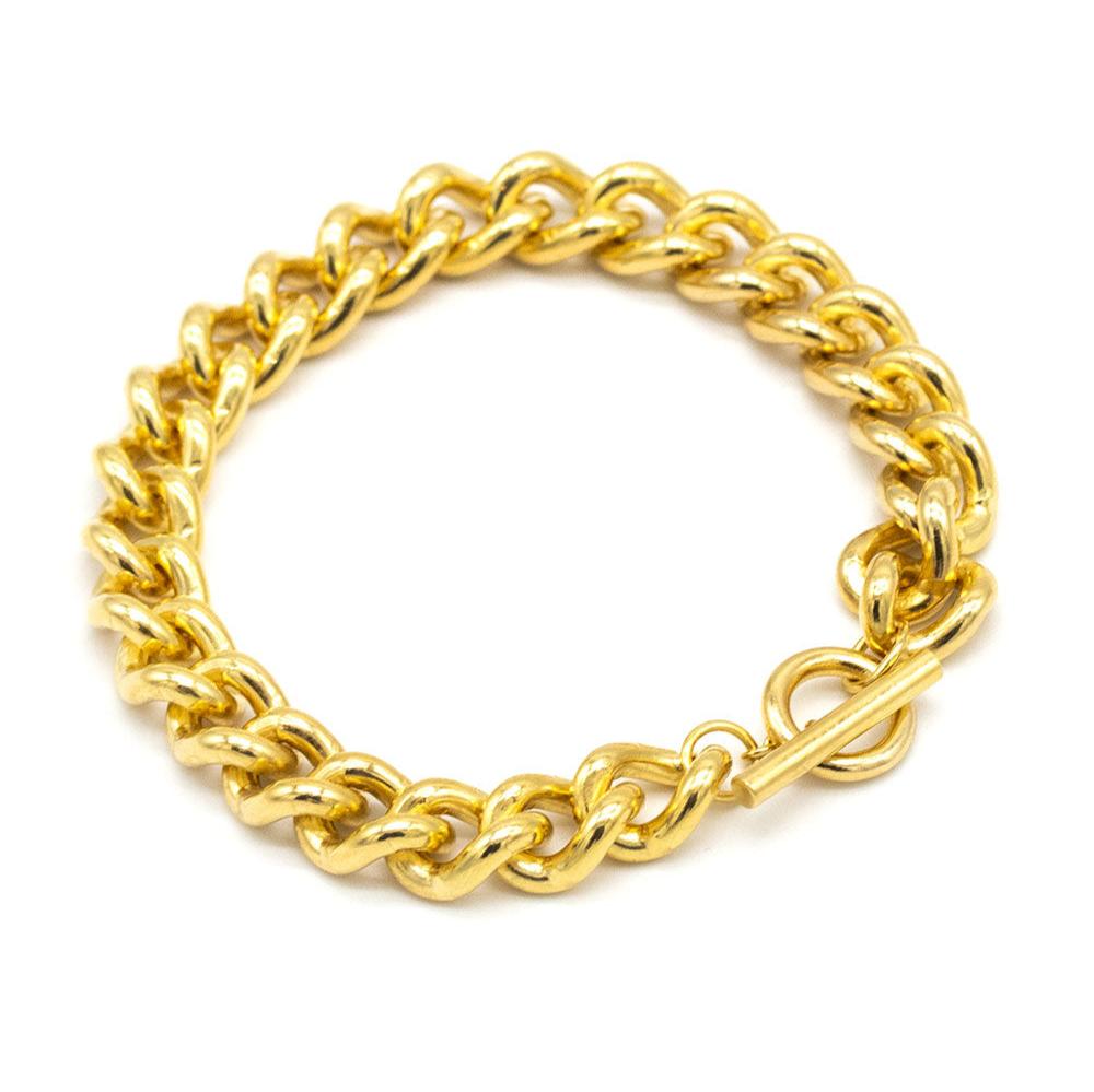 Chunky Panzerarmband goldplattiert von almost.eight