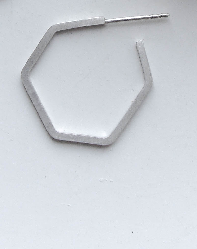 Corners Creolen Vierkant klein Silber Kristin Elm