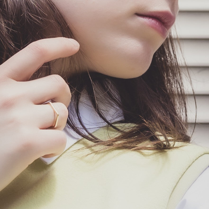 Corners Ring Vierkant Gold Kristin Elm