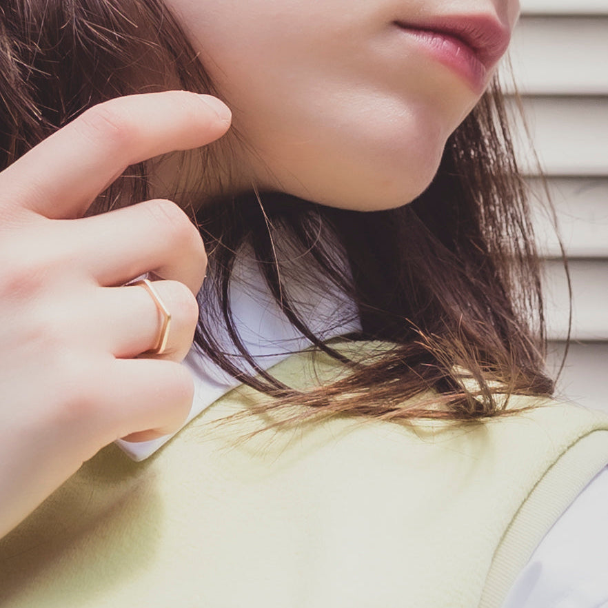 Ring Corners Vierkant Faires Gold Kristin Elm