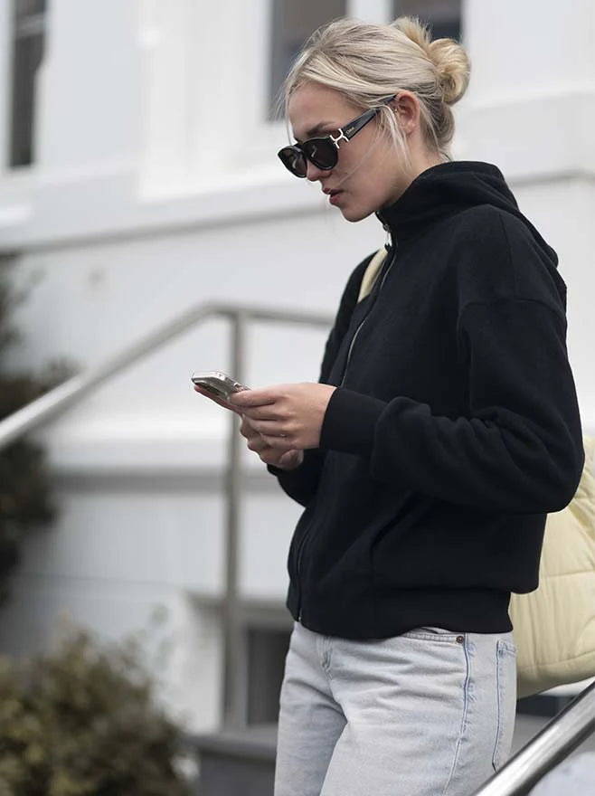 LIV Fleece-Jacke Schwarz sweersocean