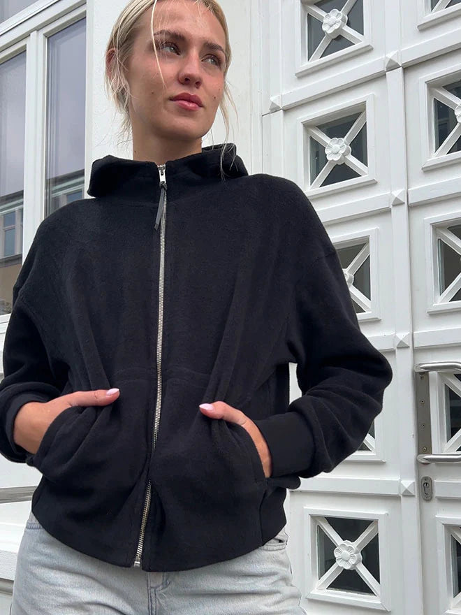 LIV Fleece-Jacke Schwarz sweersocean