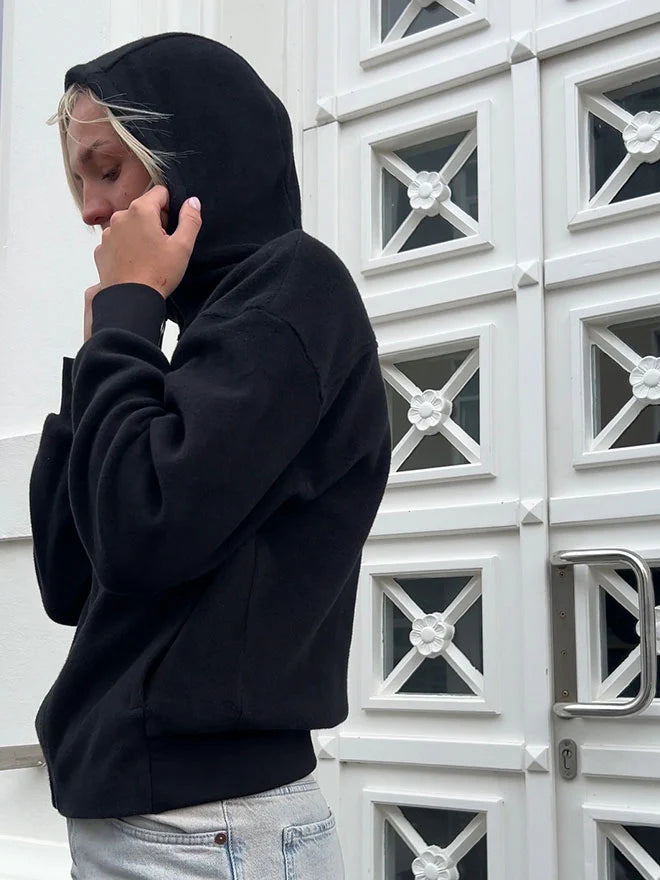 LIV Fleece-Jacke Schwarz sweersocean