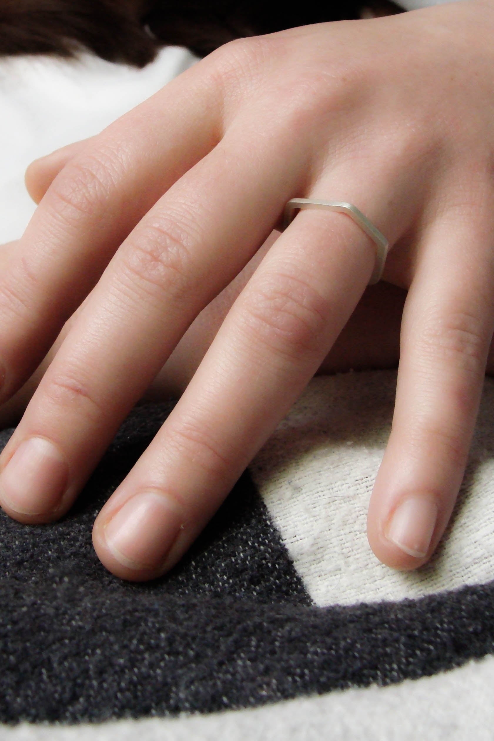 Ring Corner Vierkant Sterlingsilber Kristin Elm