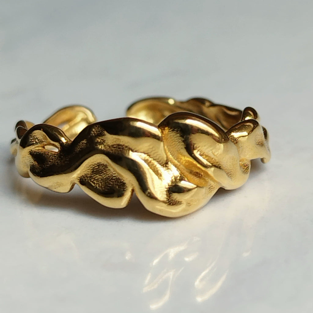 Flow Gold Ring Big Lumi Cosi