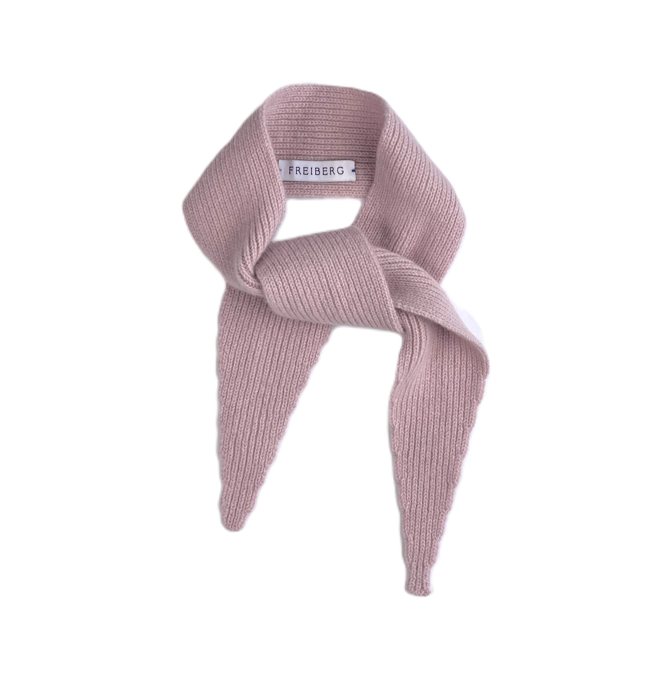 Mini-Schal aus Merino Kaschmir im Foulard-Stil, Powder Altrosa Freiberg Knitwear