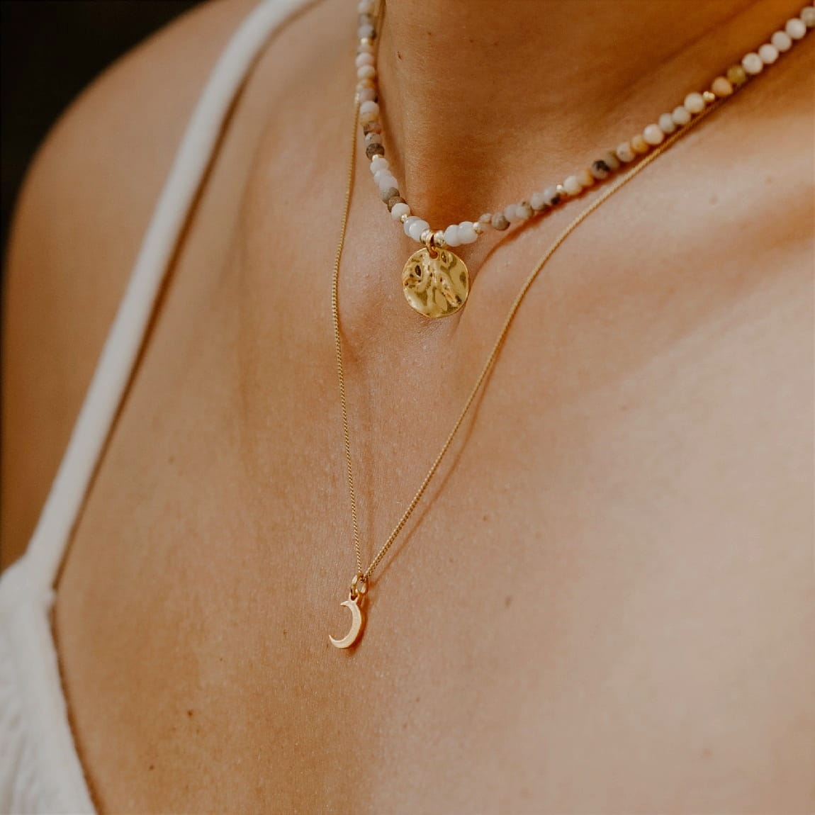 MOON Halskette Gold Lumi Cosi