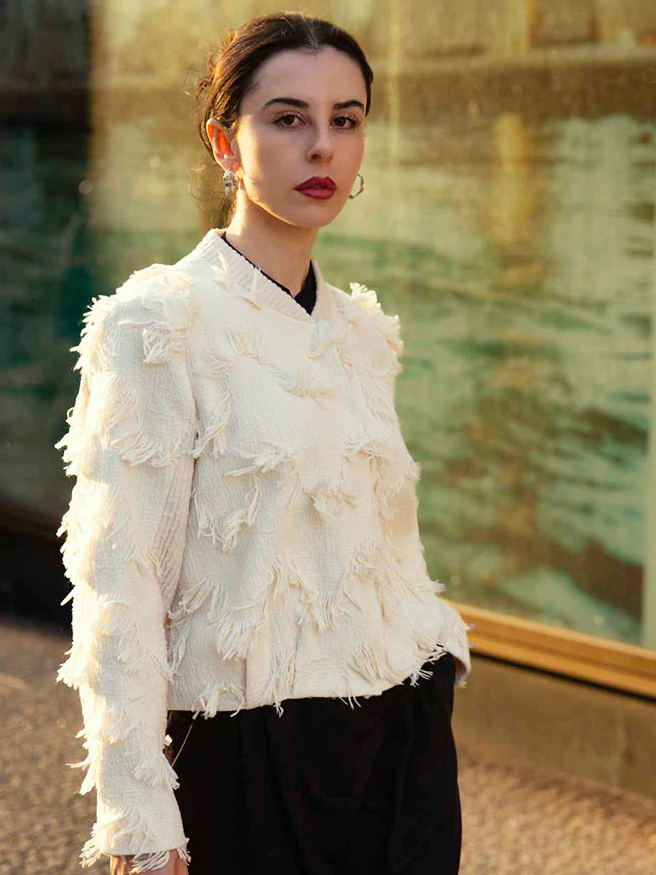 Zero Waste Blouson Wave écru sweersocean