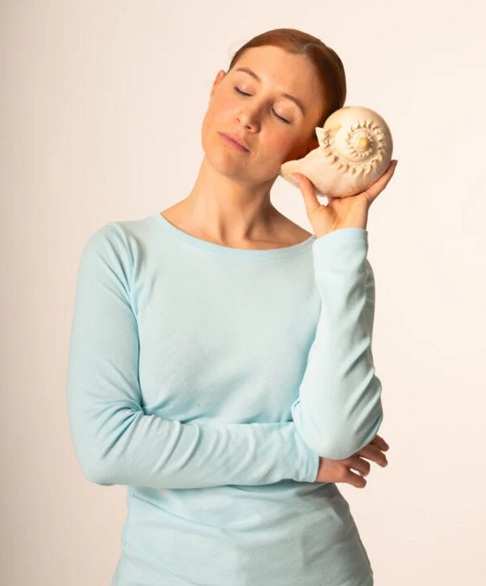 JELLA Drapiertes Longsleeve sweersocean