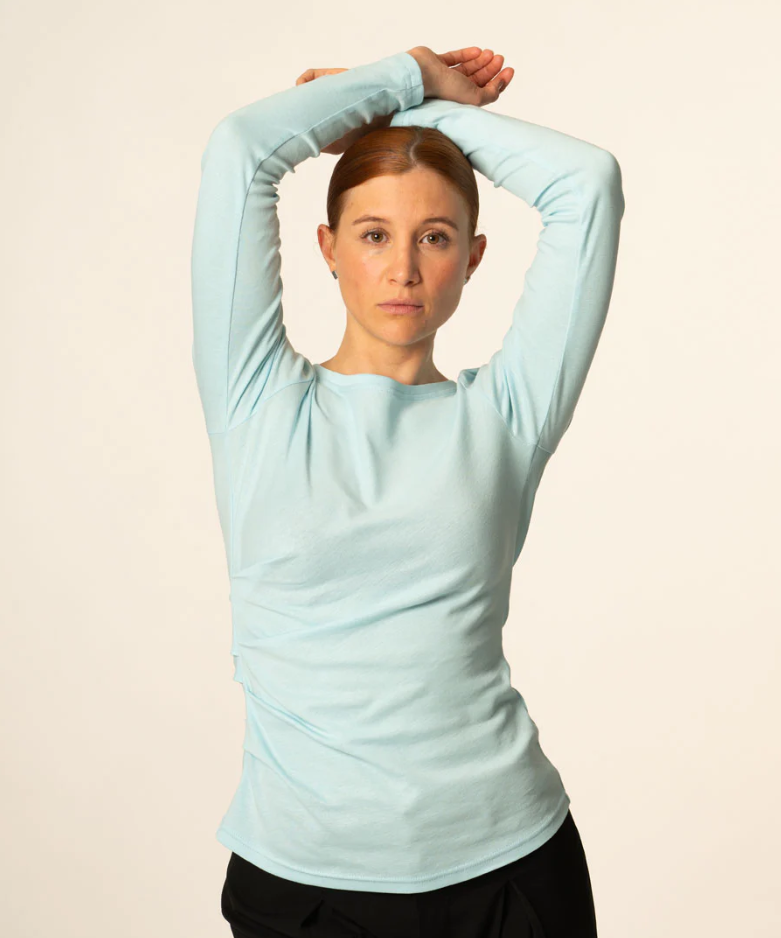 JELLA Drapiertes Longsleeve sweersocean