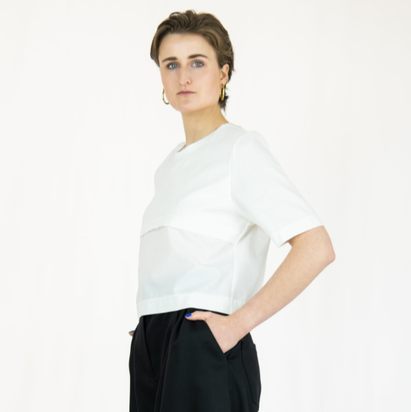 MESH Kurzes Shirt aus Deadstock-Baumwolle Keijn