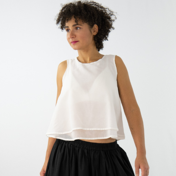 WHII Ärmellose Bluse im Layered Design Keijn