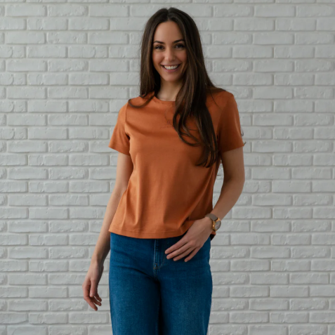 Nachhaltiges T-Shirt Bio-Baumwolle Burnished Amber ever&anon